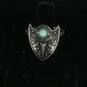 Silver Tone Boho Style Fashion Ring Size 6.25